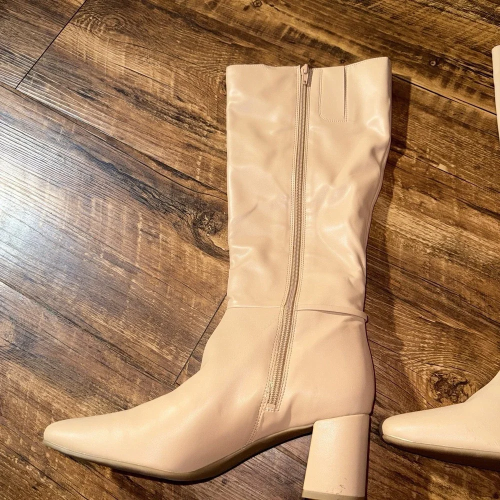 Naturalizer Tan Knee High Waylon Heeled Boots Women's 11 NEW - Picture 8 of 11